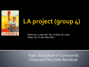 1O4_Group4_Topic Education in communist China