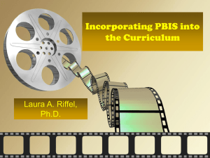 Incorporating PBIS Into the Curriculum