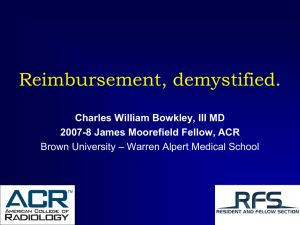 Reimbursement, demystified - American College of Radiology