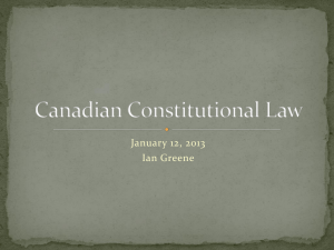 Canadian Constitutional & Administrative Law
