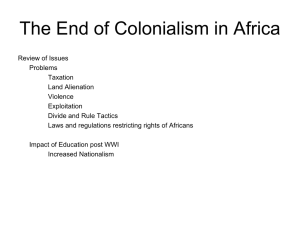 The End of Colonialism in Africa