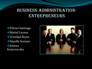 Business Administration- Entrepreneurs