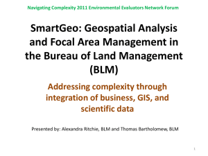 Geospatial Analysis and Focal Area Management in the BLM