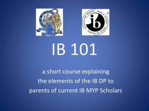 IB 101 - Natomas Unified School District