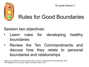 Rules for Good Boundaries