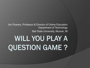 Will You Play a Question Game? - Jim Flowers