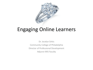 Engaging Online Learners - Bucks County Community College