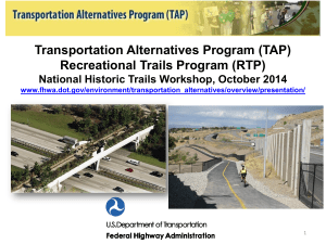 TAP & RTP - Partnership for the National Trails System