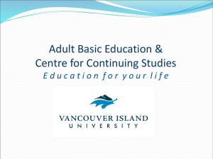 Faculty of Adult & Continuing Education PowerPoint slideshow