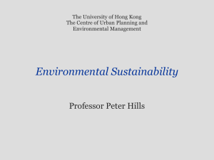 Planning Sustainable Cities and Regions - HKU Convocation