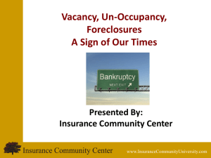 Vacancy/Un-Occupancy Situations - Insurance Community University