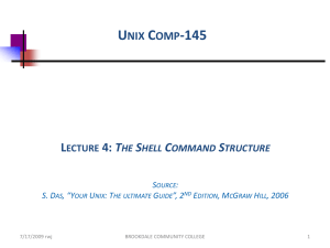 Unix Comp-145 - Brookdale Community College