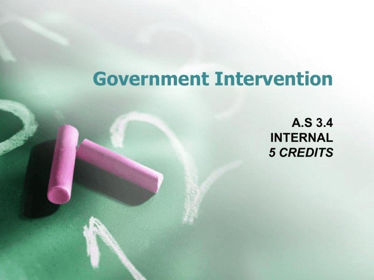 case study 1 government intervention