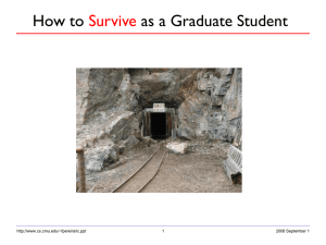 How to Survive as a Graduate Student