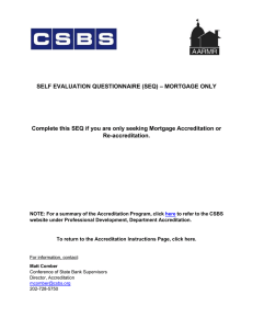 Mortgage Only SEQ - Conference of State Bank Supervisors