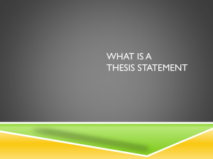 What is a thesis statement