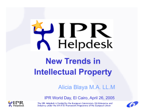 New Trends in Intellectual Property