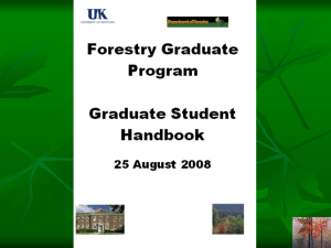 25 August 2008 Revision - UK College of Agriculture