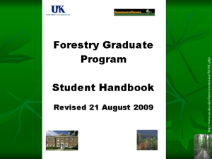 21 August 2009 Revision - UK College of Agriculture