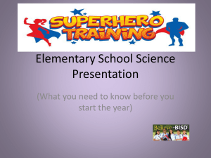 Elementary Science Presentation 2015