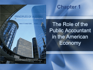 The Role of the Auditor in the American Economy