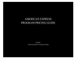 OptBlue - American Express Program Pricing Guide