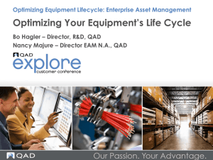 Optimizing Your Equipment's Life Cycle - Enterprise