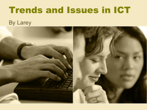 Trends and Issues in ICT