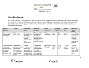 Traceability Action Plan Example