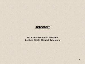 Lecture Single Element Detectors