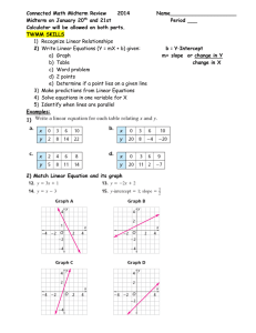 Connected Math Midterm Review