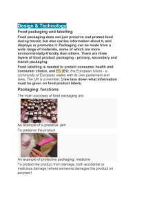 food packaging and labelling - Zoe-s-wiki