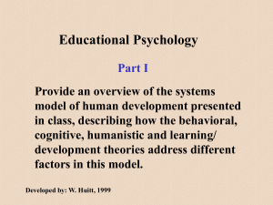 Model of Human Behavior I - Educational Psychology Interactive