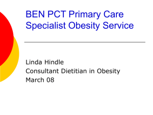 Specialist Obesity Service - UK Government Web Archive