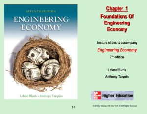 Chapter 1 - Foundations of Engineering Economy