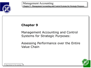 Management Accounting and Control Systems for Strategic Purposes