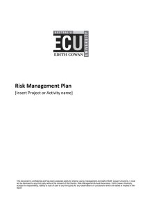 ECU Risk Management Plan