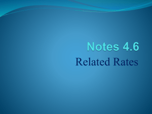 Notes 4.6-Related Rates