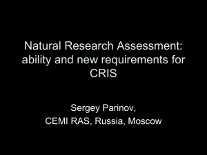 Research Assessment - Sergey Parinov