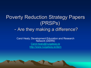 Carol Healy's presentation on Poverty Reduction Strategy Papers