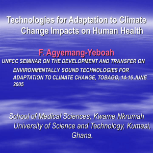 Technologies for adaptation to climate change impacts on human