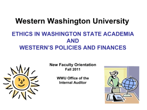 New Faculty Orientation - Western Washington University