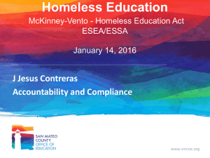 Education for Homeless Children and Youth Act (Cont.)