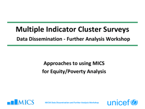 Multiple Indicator Cluster Surveys Data Dissemination