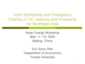 Joint Stockpiling And Emergency Sharing Of Oil