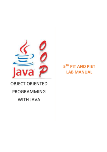Object oriented programming with java