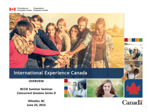 Increasing awareness of the IEC amongst Canadian youth