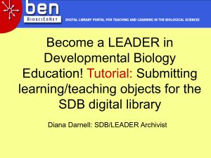 Tutorial: Submitting learning/teaching objects for the SDB digital library