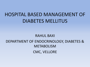 hospital based management of diabetes