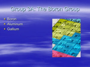 Group 3A: The Boron Group